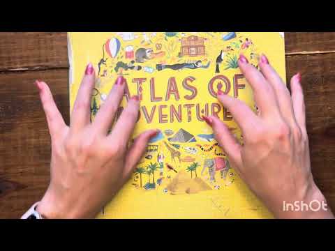 ASMR - Nail Tapping/Tracing while Reading/Discussing Travel Book! Soft Spoken Gum Chewing