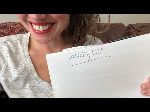 ASMR - Grocery List! Soft Spoken Gum Chewing