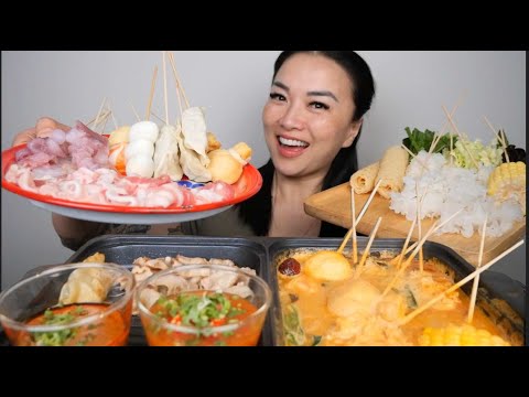 MALA HOTPOT (ASMR EATING COOKING SOUNDS) NO TALKING | SAS-ASMR