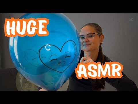 ASMR Balloon Inflation 🎈 Huge Blue & Orange Balloon Sounds (No Talking)