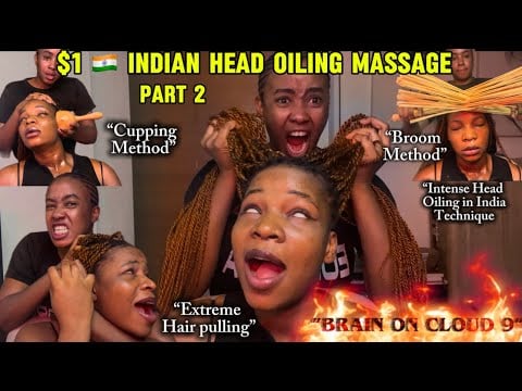 ASMR $1 INDIAN 🇮🇳 POPULAR STREET OILING HEAD MASSAGE FOR ULTIMATE HEALING & RELIEF 😮‍💨 PART 2