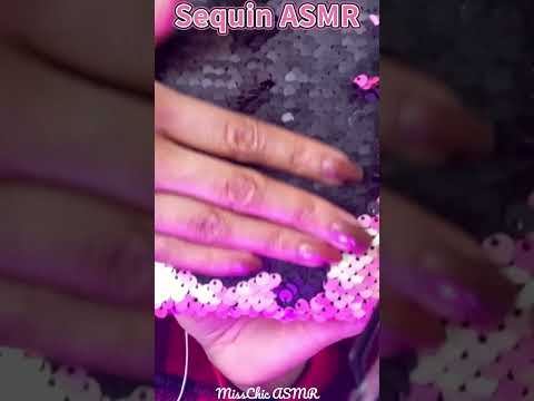 ASMR Gentle Pink Sequin Scratching for Sleep 💖 #asmrsleep #asmr #sequins