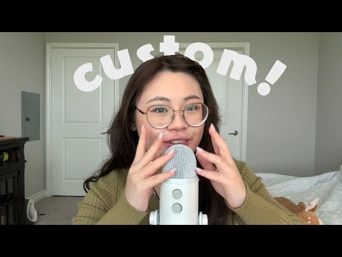 ASMR Custom Video!! Part 1 🎙️ | Mic Rubbing, Trigger Words, Nail Sounds, Mouth Sounds, Teeth Tapping