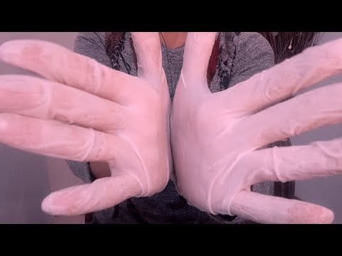 🎧 ASMR Chill * White Latex Gloves Tingles  & Fluffy Mic Sounds (No Talking)