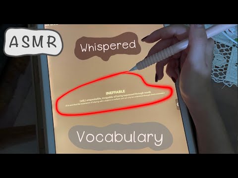 iPad ASMR - 😴 Relaxing Pure Whispered learning of NEW words - clicky whispers - tracing