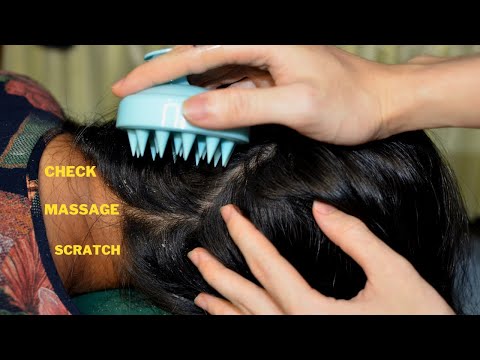 ASMR Relaxing Scalp Check, Scalp Massage For Rest And Sleep / Scalp Dandruff Treatment