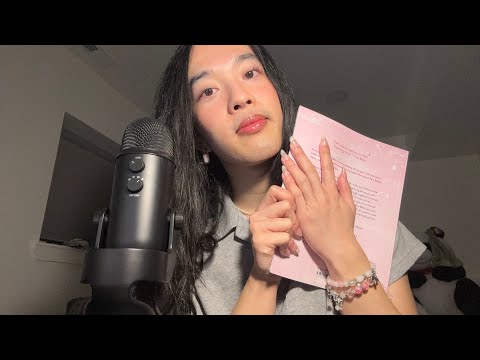 ASMR reading you a bedtime story ❤️ (page turning + tapping)