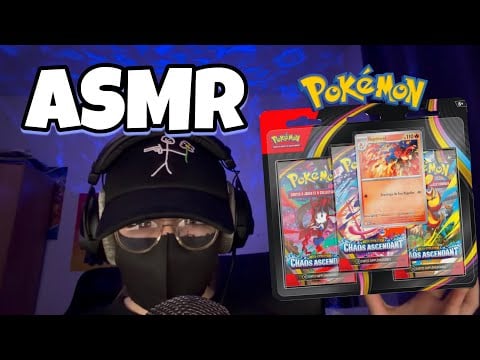 ASMR Français • OUVERTURE BOOSTER POKEMON CHAOS ASCENDANT ! 😴 (Pokémon ME04)