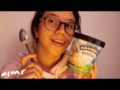 ASMR comiendo helado de vainilla 🍨 •platiquemos•