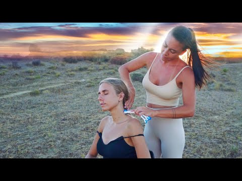 🌿 Kate Outdoor Massage ASMR in Albania🌿