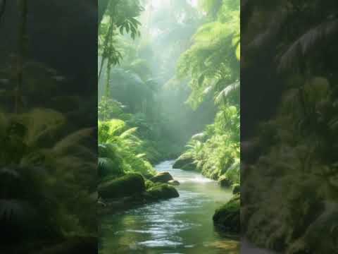 Relaxing sounds of waterfall stream #shorts