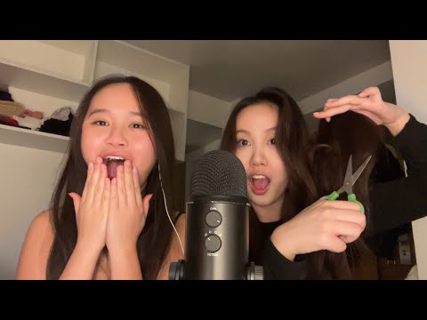 My ASMR fanatic friend tries ASMR for the first time! (Sooo tingly)