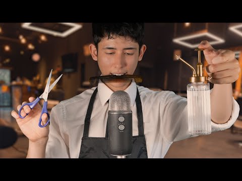 💈ASMR💈The MOST relaxing barbershop haircut EVER (4K)