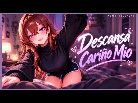 ASMR 🌼💜 Tu NOVIA Te AYUDA A DORMIR - F4M - ASMR Roleplay - ESPAÑOL.