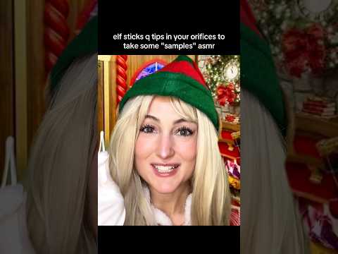 pov: elf takes samples from you 👀 asmr roleplay #asmr #christmas  #asmrroleplay