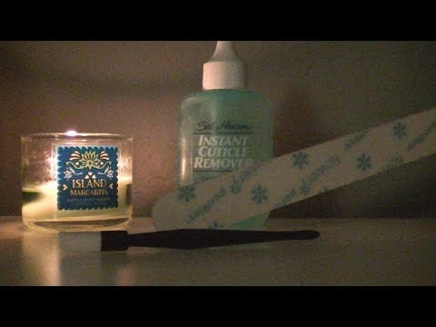 Ambers ASMR: *** Nail sounds [RELAXING WHISPERING] ~Tapping+ brush and nail file sounds etc.~