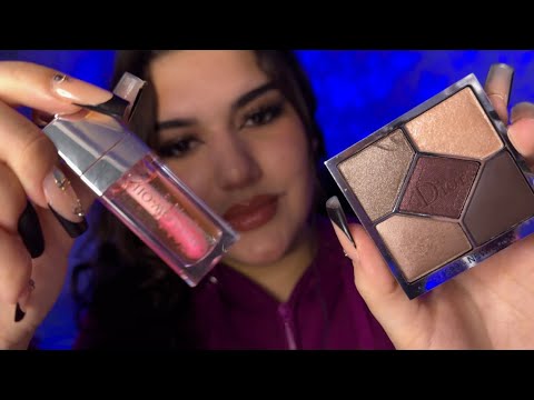 ASMR PROBANDO MAQUILLAJE DE DIOR😳💸 ¿merece la pena?