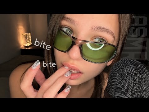 ASMR⊹˚ Air Biting, Nail Eating/Clicking & Mouth Sounds 