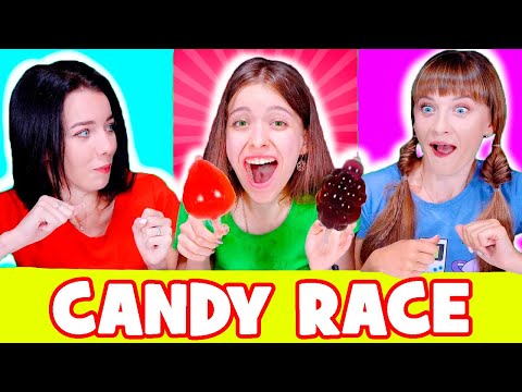 ASMR Gummy Candy Race, Giant Croco Jelly Mukbang