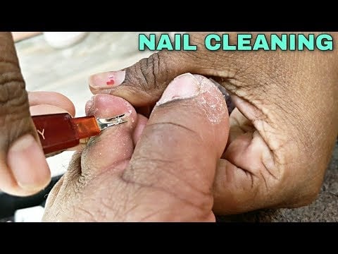 Pedicure by ladies at Indian salon | nail cleaning asmr