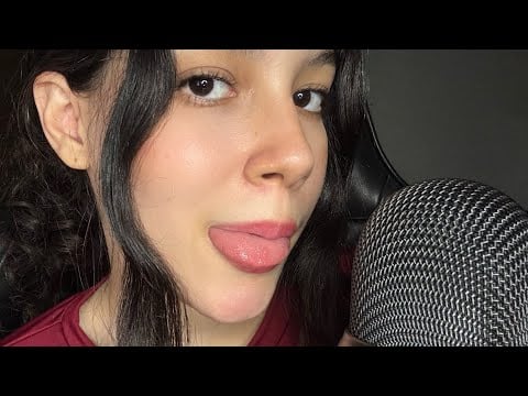 ASMR NO TALKING | WET MOUTH SOUNDS COM O BLUE YETI!