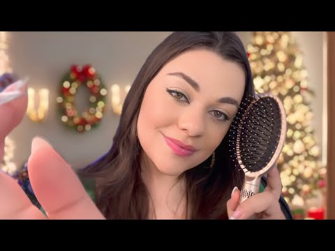 ASMR POV: MÃE CARINHOSA FAZ SEU PENTEADO DE NATAL