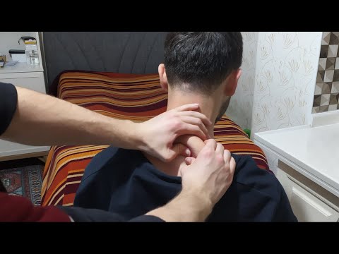 RELAXING NECK MASSAGE AND BACK MASSAGE - ASMR