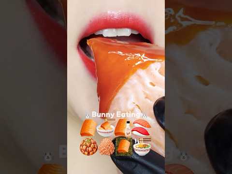 ASMR 🍣WHOLE SALMON EMOJI LIPS MUKBANG