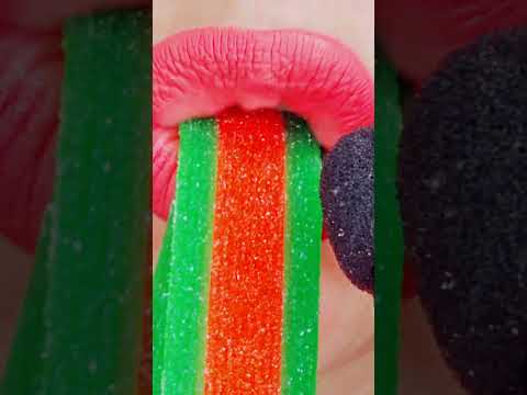 ASMR Long Gummies 🍭 Chewy Sticky Sounds | Relaxing #ASMR #LongGummies #ChewySounds #긴젤리 #쫄깃소리