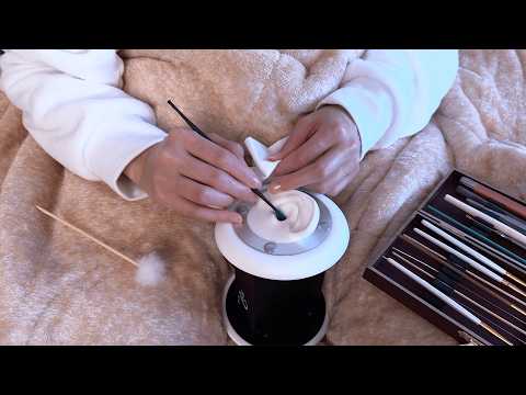 ASMR Realistic Ear Cleaning in Bed Before Sleep 😴 3Dio, ear blowing / リアル耳かき