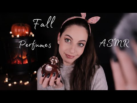 ASMR| 🍁🍂Autumn/Fall perfumes women/men🍂🍁| Soft Spoken & Whispers & Glass Tapping, Scratching