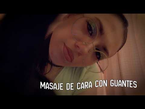 Masaje de cara con guantes y eco |  ASMR en español