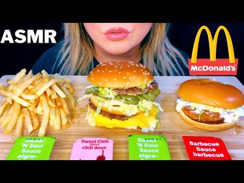 ASMR MCDONALD'S MUKBANG 먹방 | BIG MAC, CHICKEN & FRIES (NO TALKING) EATING SOUNDS