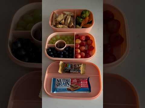 ASMR packing my lunch & snacks for work 🍒🫐 #asmr #asmrsounds #food #lunchbox