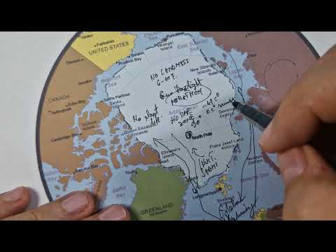 ASMR: All about the NORTH POLE - Statistics & Map Tracing Facts | ASMR map tracing whispering