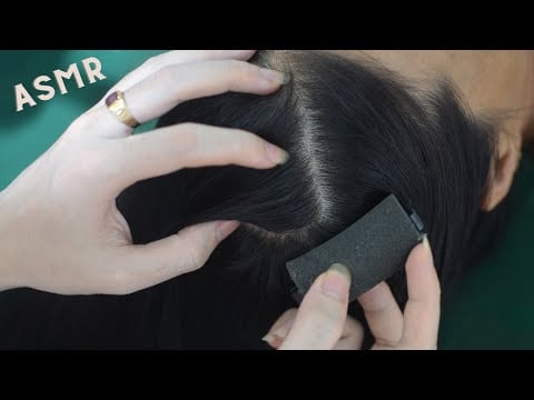 Tingling Head Scratching ASMR On Real Person With Hair Parting And Combing For Stress Relief