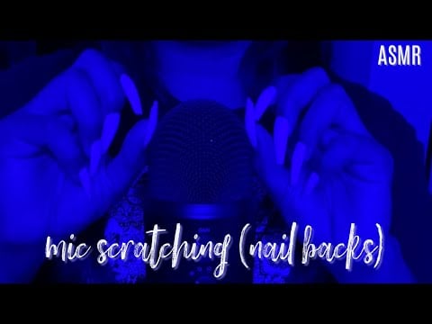 ASMR Mic Scratching with Nail Backs ~ Long Nails (No Talking)