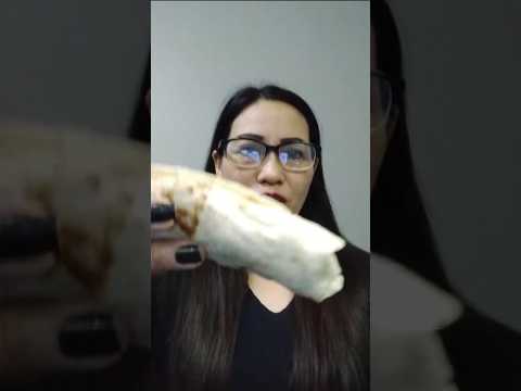 EATING BURRITO WITH GUACAMOLE # #everyone #mukbang #shortsfeed #eating #burrito