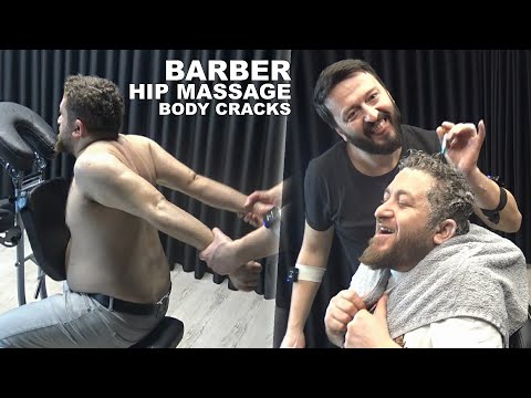BARBER ERDAL IS THE ENEMY OF STRESS - EAR CRACKS - Asmr head,back,ax,arm,palm,foot,leg,ear massage