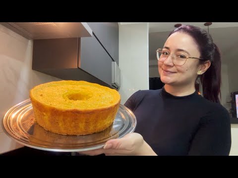 ASMR NA COZINHA: RECEITA DE BOLO DE MILHO COM QUEIJO 🌽🧀 + CHAZINHO DE CAPIM-CIDREIRA 🍵