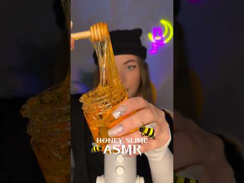 I am in love with this slime 🐝🍯 #asmr #slimeasmr #honeyslime