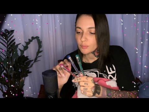 ASMR caseirinho - Sons pelos materiais escolar da minha filha 🩷