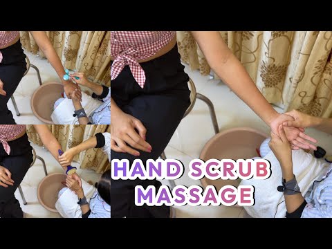 ASMR Hand Scrub Massage | Enjoy the Tools and Water Sound