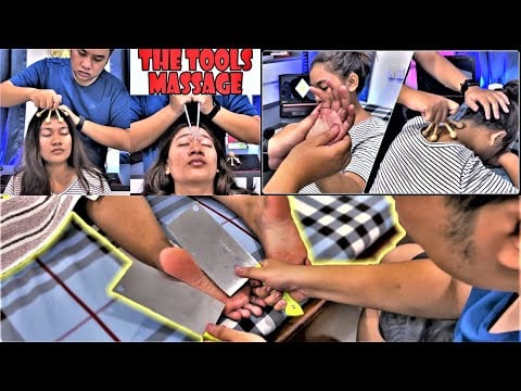 Relaxing Full Body Massage with Mixed Tools - Head, Shoulder, Back, Arms & Foot Massage