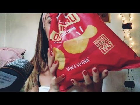 ASMR ITA • MUKBANG 🍟MANGIO UN PACCO GIGANTE DI PATATINE  #asmr #mukbangita