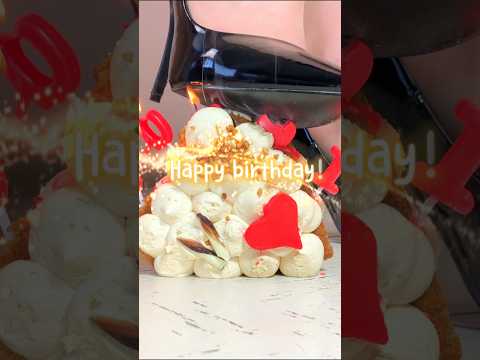 Happy Birthday Cake Crushing! Oddly Satisfying High Heels Crushing Food!