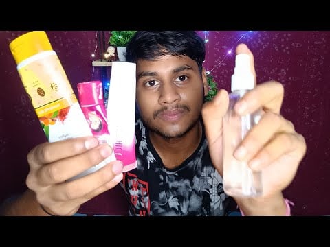 ASMR Fast Gently Doing Your Skincare, Massage and Hairstyle
