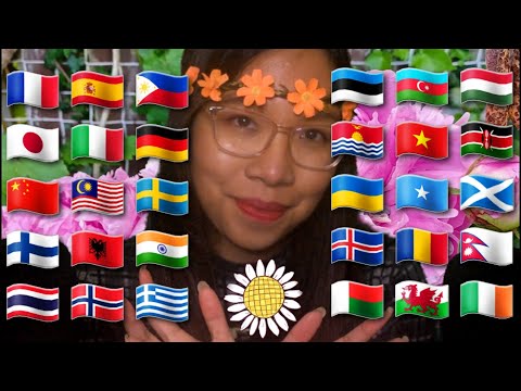 ASMR: FLOWER in 31 LANGUAGES🌻🌹 (Whispers) [Binaural]