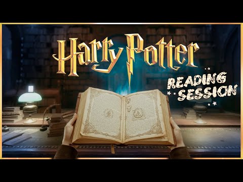 Thunderstorm at Hogwarts Library 📚 Reading Session | Cozy Virtual Background Ambience | Harry Potter