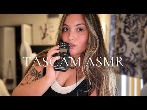 Tascam asmr mic waving,mouth sounds,mic biting, humming,breathy whispers/soft spoken,hand movements